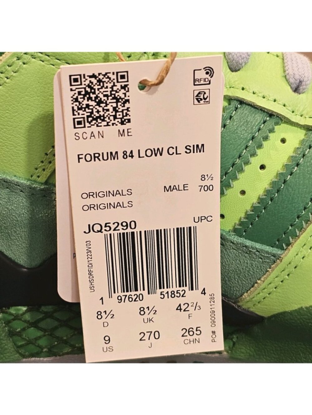 Adidas The Simpsons Forum 84 Low Cl Green Shoes JQ5290 - Men's Size 9 - Picture 15 of 15
